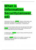 What is Information Security(answered)