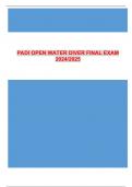 PADI OPEN WATER DIVER FINAL EXAM 2024/2025