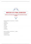 MEDCOE CCC FINAL EXAM 2024|VERIFIED WITH GUARANTEED ACCURATE ANSWERS