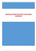 RESCUE DIVER SECTION 5 KR EXAM 2024/2025