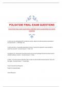 POLS4720E FINAL EXAM QUESTIONS|VERIFIED|WITH GUARANTEED ACCURATE ANSWERS