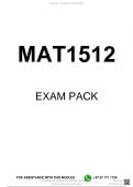 Mat1512 exam pack with solutions 2024