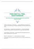 FDNS 4540 FULL FINAL QUESTIONS BANK|VERIFIED WITH GUARANTEED ACCURATE ANSWERS