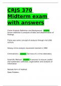 CRJS 370 Midterm exam with answers