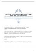 PHN- CH 46: [PUBLIC HEALTH NURSING AT LOCAL, STATE, AND NATIONAL LEVELS] EXAM|PASSED!!