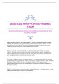 WGU D484 PENETRATION TESTING EXAM|VERIFIED|GUARANTEED SET WITH ACCURATE ANSWERS