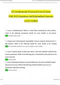 ATI Fundamental Proctored Form B Exam(2023 / 2024)With NGN Questions And Rationalized Answers 100% Verified