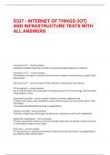 D337 - INTERNET OF THINGS (IOT) AND INFRASTRUCTURE TESTS WITH ALL ANSWERS