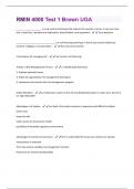 RMIN 4000 Test 1 Brown UGA Questions And Answers With Verified Solutions Graded A+