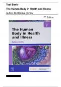 Test Bank - The Human Body in Health and Illness 7th Edition (By Barbara Herlihy,2021) All Chapters || Chapter 1-27 ||Latest Edition 