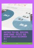 INTRO TO GE, RECON, AND EAB - ECCC GE EXAM 2024 SCORED A+