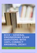 ECCC - GENERAL ENGINEERING EXAM QUESTIONS WITH 100% CORRECT ANSWERS, 2024!!