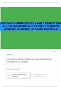 NUR 2407 PHARMACOLOGY EXAM 1 NEWEST 2024 ALL 100 QUESTIONS AND CORRECT ANSWERS (VERIFIED ANSWERS) |ALREADY GRADED A+