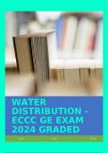 WATER DISTRIBUTION - ECCC GE EXAM 2024 GRADED A+