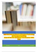 NBSTSA National Board of Surgical Technology and Surgical Assisting  Exam B Review Questions and Answers 100% Pass