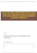 PSYC 302 FINAL EXAM NEWEST 2024 ACTUAL EXAM TEST BANK QUESTIONS AND CORRECT DETAILED ANSWERS (VERIFIED ANSWERS) |ALREADY GRADED A+