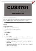 CUS3701 Assignment 3 (Detailed Answers) Year Module - Due 6 August 2024