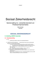 Sociale Zekerheidsrecht 2de jaar 