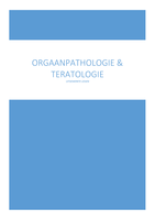 Orgaanpathologie en Teratologie 1e master - Uitgewerkte lessen