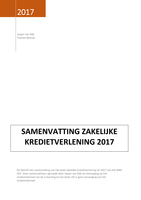 Samenvatting Zakelijke Kredietverlening 