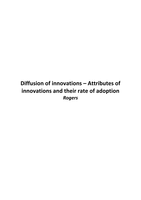 Samenvatting artikel: Diffusion of innovations