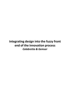 Samenvatting artikel: Design thinking within the firm