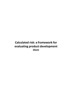Samenvatting artikel: Calculated risk
