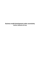 Samenvatting artikel: Business model development under uncertainty