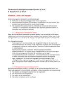 Samenvatting Managementvaardigheden 3e druk, Koopmans & Bosch