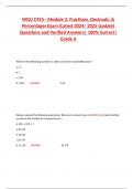 WGU C955 - Module 2: Fractions, Decimals, & Percentages Exam (Latest 2024/ 2025 Update) Questions and Verified Answers| 100% Correct| Grade A