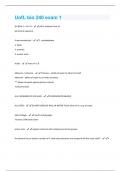 UofL bio 240 exam 1 Questions and Answers 100% Verified