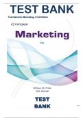 Test Bank for Marketing, 21st Edition by William M. Pride | Complete Guide A+