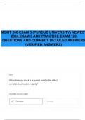 MGMT 200 EXAM 3 (PURDUE UNIVERSITY) NEWEST 2024 EXAM 3 AND PRACTICE EXAM 120 QUESTIONS AND CORRECT DETAILED ANSWERS (VERIFIED ANSWERS) 