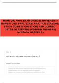 MGMT 200 FINAL EXAM (PURDUE UNIVERSITY) NEWEST 2024 FINAL EXAM, PRACTICE EXAM AND STUDY GUIDE 60 QUESTIONS AND CORRECT DETAILED ANSWERS (VERIFIED ANSWERS) |ALREADY GRADED A+