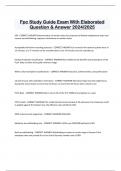 Fpc Study Guide Exam With Elaborated  Question & Answer 2024/2025