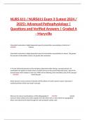 NURS 611 / NURS611 Exam 3 (Latest 2024 / 2025): Advanced Pathophysiology | Questions and Verified Answers | Graded A - Maryville