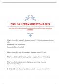 CSCI 1411 EXAM QUESTIONS 2024|VERIFIED WITH GUARANTEED ACCURATE ANSWERS