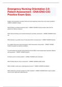 Emergency Nursing Orientation 3.0: Patient Assessment - ENA-ENO-C03 Practice Exam Quiz.