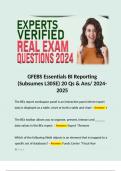 GFEBS Essentials BI Reporting (Subsumes L305E) 20 Qs & Ans/ 2024-202d