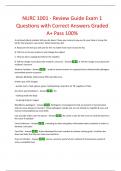 NURC 1001 - Review Guide Exam 1 Questions with Correct Answers Graded A+ Pass 100%