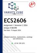 ECS2606 Assignment 1 (DETAILED ANSWERS) Semester 2 2024 - DISTINCTION GUARANTEED