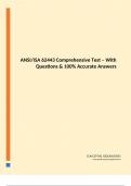 ANSI/ISA 62443 Comprehensive Test – With Questions & 100% Accurate Answers