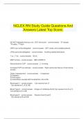  NCLEX RN Study Guide Questions And Answers Latest Top Score.