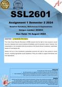 SSL2601 Assignment 1 (COMPLETE ANSWERS) Semester 2 2024 (859093) - DUE 16 August 2024