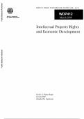 Intellectual Property Rights and Economic Development Carlos A. Primo Braga Carsten Fink Claudia Paz Sepulveda The World Bank Washington, D.C.