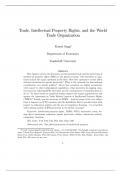 Trade, Intellectual Property Rights, and the World Trade Organization Kamal Saggi