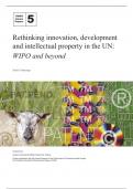 Rethinking innovation, development and intellectual property in the UN- WIPO and beyond