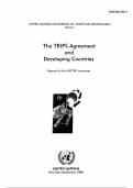 UNITED NATIONS CONFERENCE ON TRADE AND DEVELOPMENT Geneva The TRIPS Agreement and Developing Countries