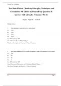 Test Bank Clinical Chemistry Principles, Techniques, and Correlations 9th Edition by Bishop Fody Questions & Answers with rationales (Chapter 1-31) A+