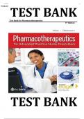 TEST BANK For Pharmacotherapeutics for Advanced Practice Nurse Prescribers 5th Edition by Teri Moser Woo & Marylou V. Robinson , ISBN: 9780803669260 |All Chapters 1-55 Complete| Guide A+